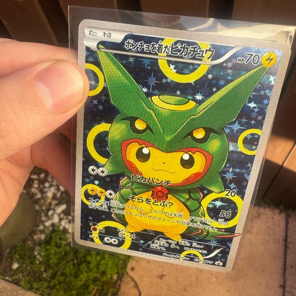 Poncho-Wearing Pikachu Rayquaza #230/XY-P Pokemon Japanese Promo - Picture 6 of 10